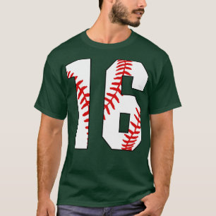 Honkbal Nummer 16 16 Honkbal Jersey Favoriet PL T-shirt