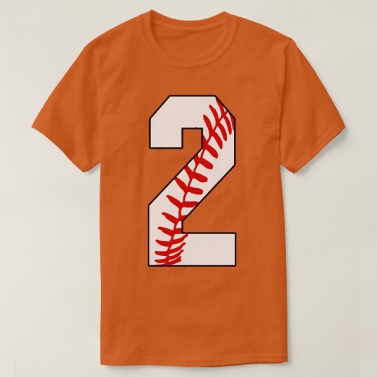Honkbal Nummer 2 2 Honkbal Jersey Favoriete Spelen T-shirt (Design voorkant)