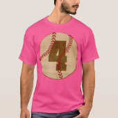 Honkbal nummer 4 t-shirt (Voorkant)