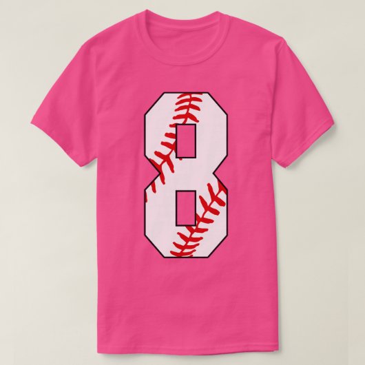Honkbal Nummer 8 8 Baseball Jersey Favoriete Spele T-shirt (Design voorkant)