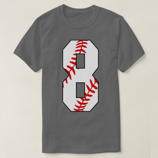Honkbal Nummer 8 8 Baseball Jersey Favoriete Spele T-shirt (Design voorkant)
