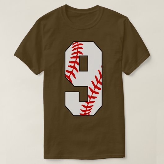 Honkbal Nummer 9 9 Baseball Jersey Favoriete Spele T-shirt (Design voorkant)