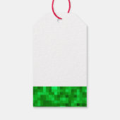 Honkbal NUMMER Team NAAM Gepixeliseerd Groen Gras Cadeaulabel (Achterkant)