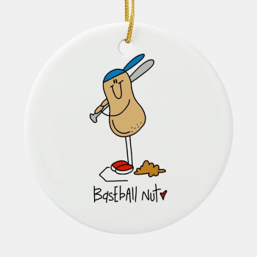 Honkbal Nut T-shirts en geschenken Keramisch Ornament (Voorkant)