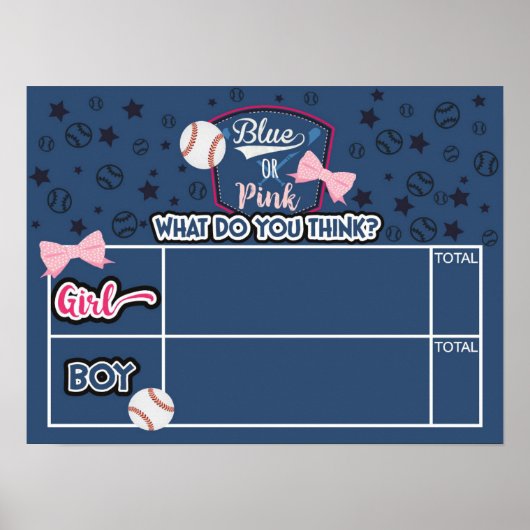 honkbal of benen stemmen poster (Voorkant)