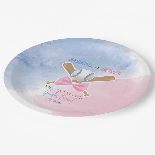 Honkbal of bogen gender onthullen Papieren Bord (Gekanteld)