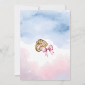 Honkbal of Bows Hij of Zij Gender Reveal Party Kaart (Achterkant)