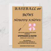 Honkbal of Bows onthullen geslacht feest Kaart (Voorkant)