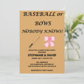 Honkbal of Bows onthullen geslacht feest Kaart (Staand voorkant)