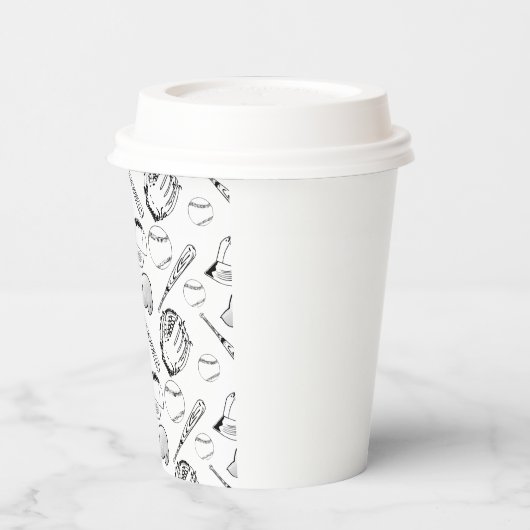 Honkbal of softbal collage papieren bekers (Links)