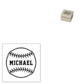 Honkbal of softbal met douanenaam rubberstempel (Gestempeld)