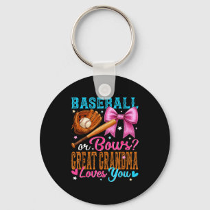 Honkbal Of Strikken Oudoma Liefheeft Jou Geslacht Sleutelhanger