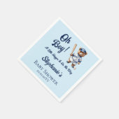 Honkbal Oh Boy Baby shower Schattige Beer Servet (Hoek)