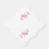 Honkbal Oh Boy Brown Wit Baby shower Bedankdoosjes (Uitgevouwen)