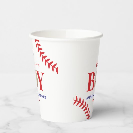 Honkbal Oh Boy Brown Wit Baby shower Papieren Bekers