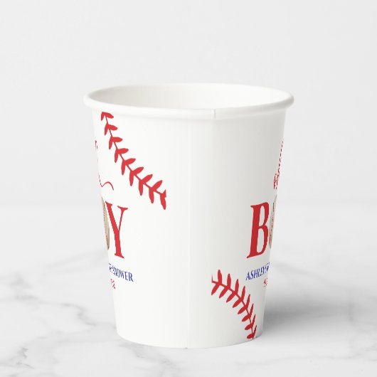 Honkbal Oh Boy Brown Wit Baby shower Papieren Bekers