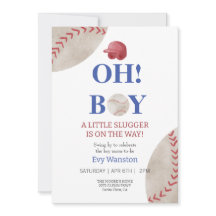 Honkbal Oh, jongen baby shower uitnodiging