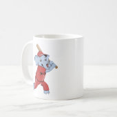 honkbal olifant Cartoon Koffiemok (Voorkant links)