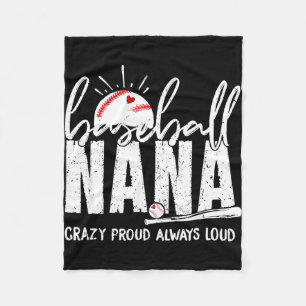 Honkbal oma gek trots luid grappig oma honkbal fleece deken