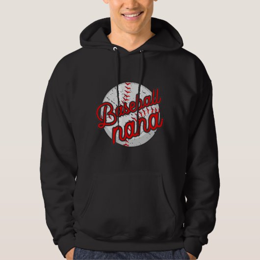 Honkbal Oma Honkbalspeler Grootmoeder Moederdag Hoodie (Voorkant)