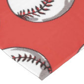 Honkbal op rode achtergrond tafelkleed (Gekanteld)