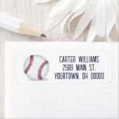 Honkbal op wit etiket (Insitu)