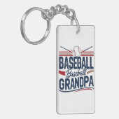 honkbal opa sleutelhanger (Voorkant Links)