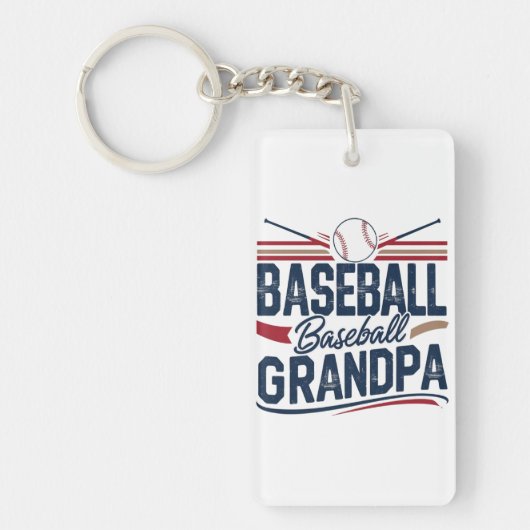 honkbal opa sleutelhanger (Voorkant)