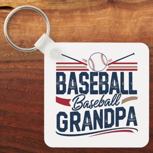honkbal opa sleutelhanger (Voorkant)
