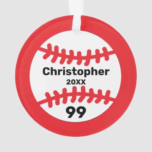 Honkbal Ornament (achterkant)