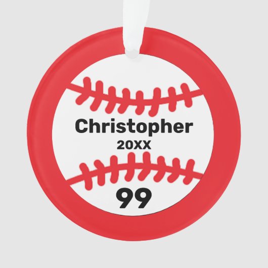 Honkbal Ornament (voorkant)