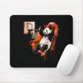 Honkbal Panda Beer Honkbal Speler Slam Dunk Muismat (Met muis)