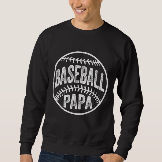 Honkbal Papa Coach Vaderdag Gift Trui (Voorkant)