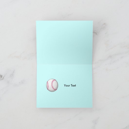 Honkbal Papa Happy Vaderdag Kaart (Binnen)