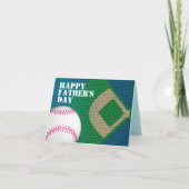 Honkbal Papa Happy Vaderdag Kaart (Voorkant)