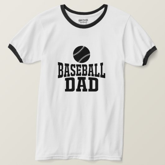Honkbal Papa T-Shirt Custom Baseball T-shirt voor  (Design voorkant)