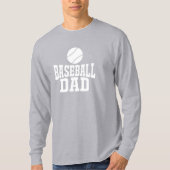 Honkbal Papa T-Shirt Custom Baseball T-shirt voor (Voorkant)