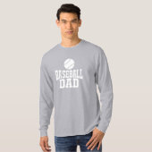 Honkbal Papa T-Shirt Custom Baseball T-shirt voor (Voorkant volledig)