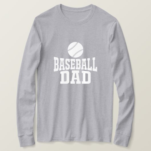 Honkbal Papa T-Shirt Custom Baseball T-shirt voor (Design voorkant)