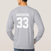 Honkbal Papa T-Shirt Custom Baseball T-shirt voor (Achterkant)