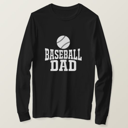 Honkbal Papa T-Shirt Custom Baseball T-shirt voor  (Design voorkant)