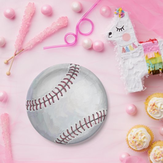 Honkbal Papieren Bordje (Feest)