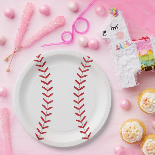 Honkbal Papieren Bordje (Feest)