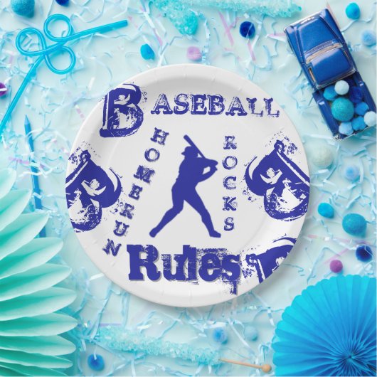 Honkbal Papieren Bordje (Feest)