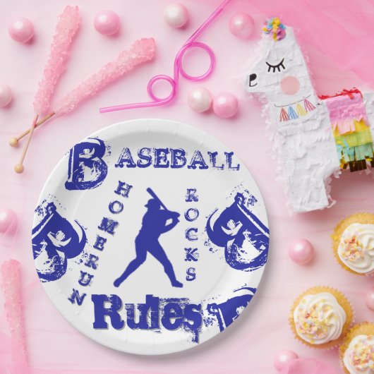 Honkbal Papieren Bordje (Feest)