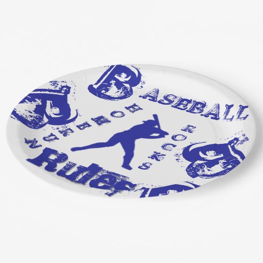 Honkbal Papieren Bordje (Gekanteld)