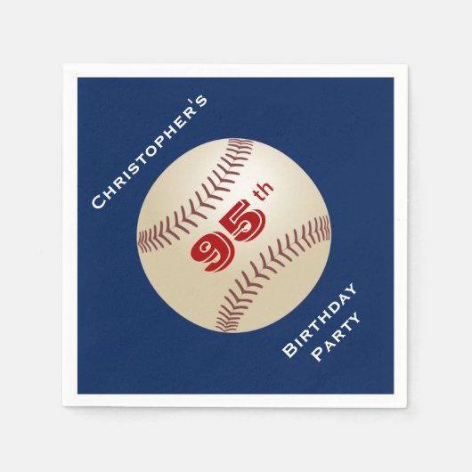 Honkbal Papieren servetten, 95e verjaardagsfeest Servet (Voorkant)