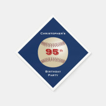 Honkbal Papieren servetten, 95e verjaardagsfeest