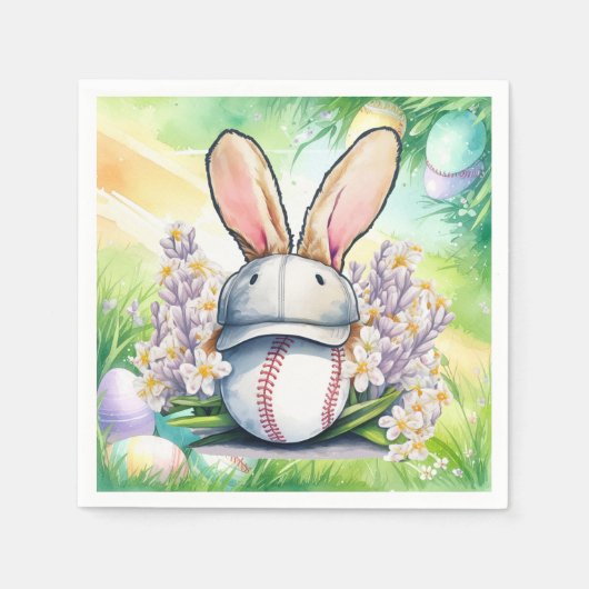 Honkbal Pasen thema Servet (Voorkant)