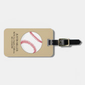 Honkbal personaliseren bagagelabel (Voorkant horizontaal)